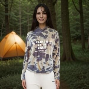 BOUTIQUE "BLAME IT ON MY ZODIAC" HOODIE SWEATSHIRT SZ L